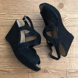 Alfani Black Suede Platform Sandals Size 9